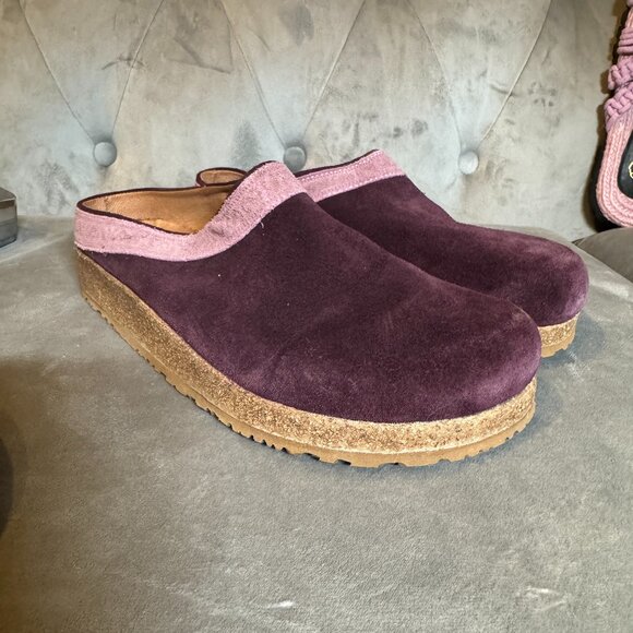 Stegmann Suede Clogs Burgundy Purple Comfort Slip-On – Women’s 8 - Picture 2 of 6